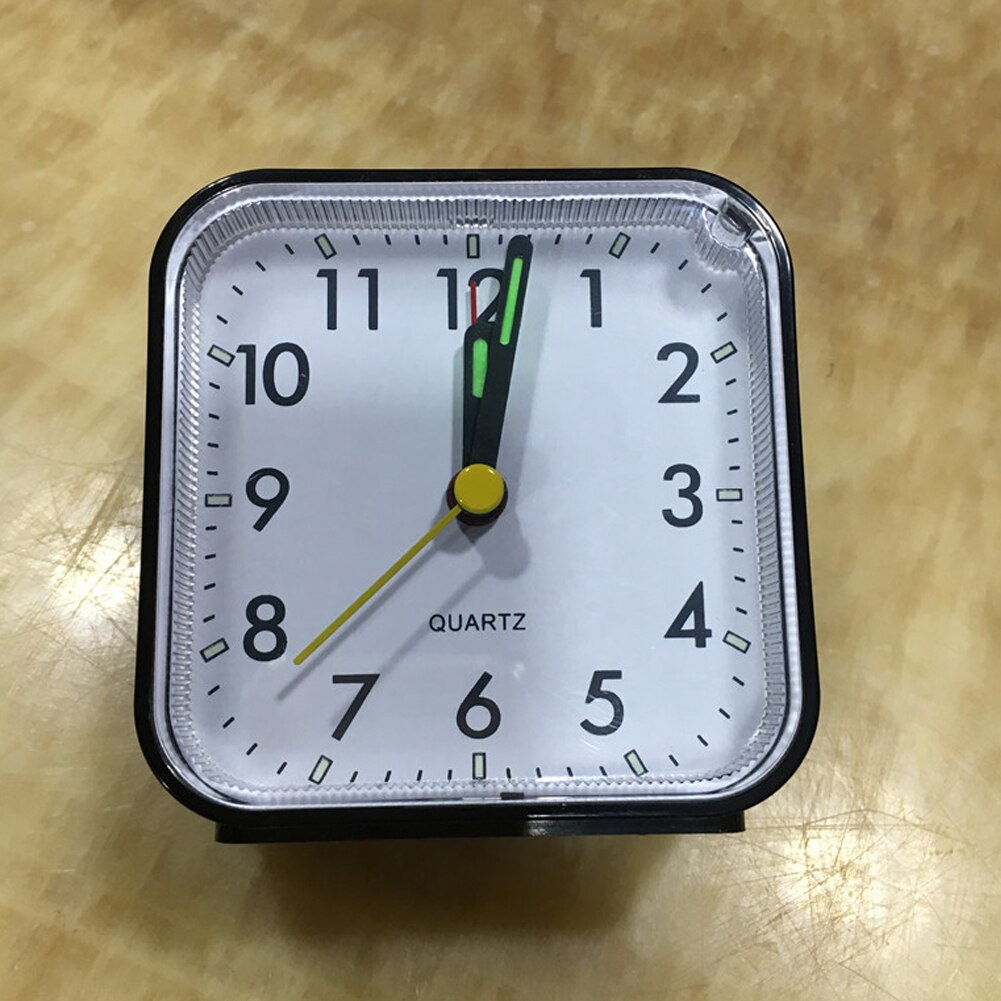 Travel Alarm Clock Analog Alarm Silent Non Ticking Ascending Beep Sounds Silent No Ticking Lighted on Demand Snooze Gentle Wake: Black