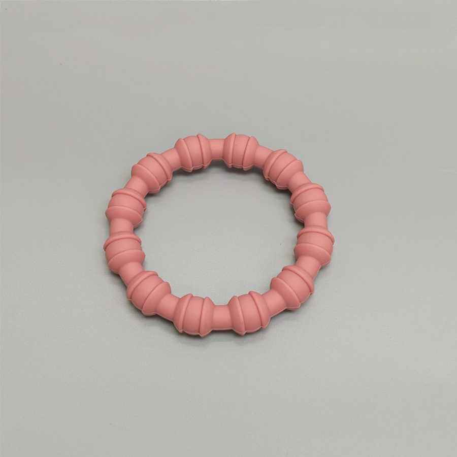 Siliconen bijtspeeltje Armband Siliconenmateriaal Verlicht tandjesongemak Ideaal voor kinderen Perfect vakantiecadeau: Rood