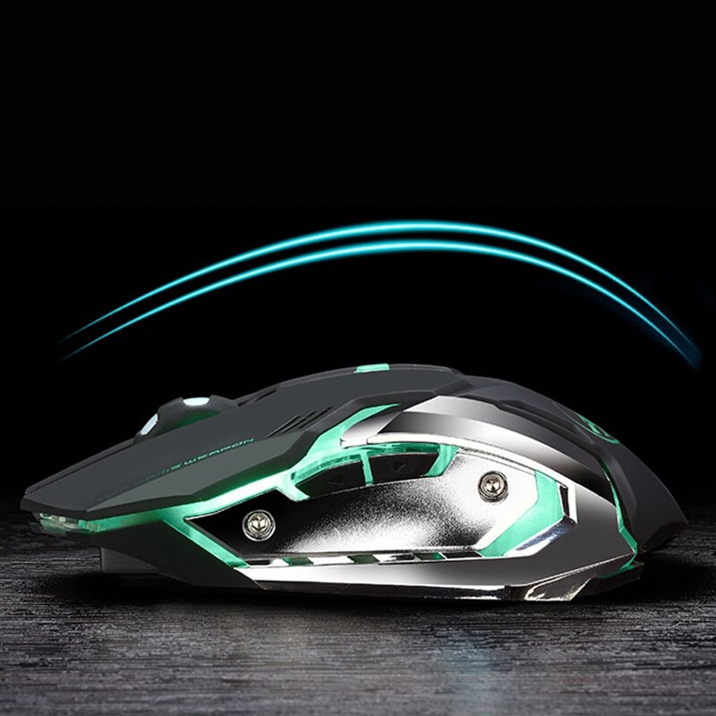 WARWOLF Mechanical Mouse Wireless Gaming Mouse Silent LED Backlit USB Optical Ergonomic Mouse