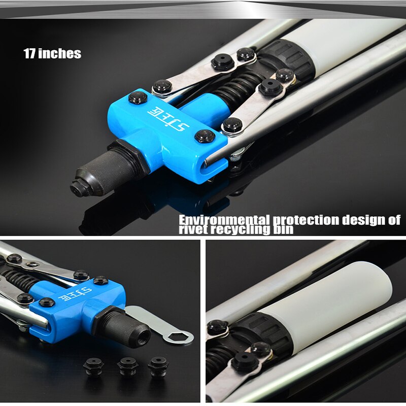 Metal Wood working Pop Rivet Tool Riveter Gun Repair Tools Kit Heavy Duty Hand Tool