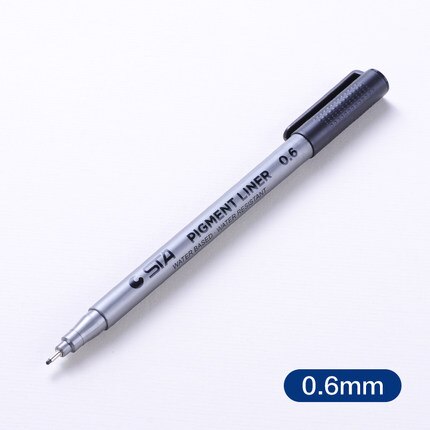 Manga Liner Pigma Micron alcool encre dessin pinceau stylo marqueur 0.05 0.1 0.2 0.3 0.4 0.5 6 pointe noir Fineliner croquis stylos: 0.6