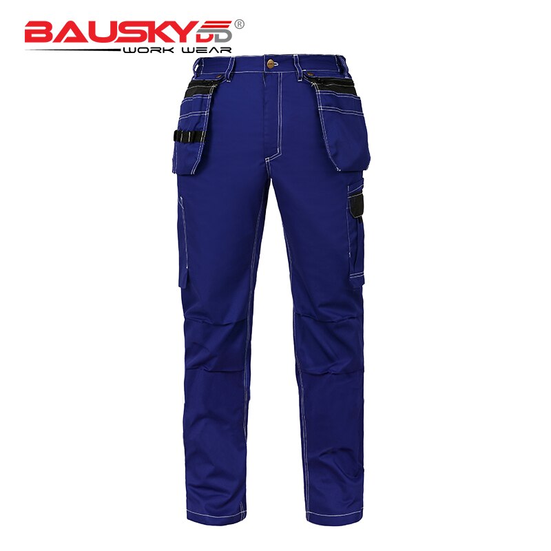 Bauskydd Lichtgewicht Zomer Werk Broek Elektricien Cargo Broek Mannen Met Multi Zakken Werken Mants Mannen Werkkleding Lange Broek: 170-waist 84cm / Dark blue