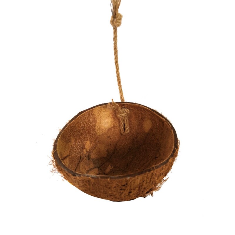Pet Cage Shake Coconut Shell Parrot Coconut Shell Hanging Basket Swing Bird Toy Parrot Coconut Shell Toy Bed Rest Place