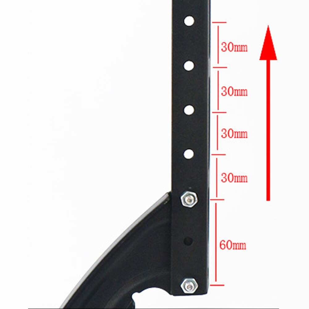 Easy Install Multi Hole Table Top Triangle Stable Durable TV Stand Base Universal Adjustable With Screws Mount Home Black Steel