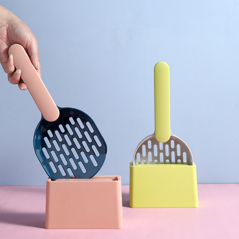 Gato maca pá de limpeza do animal estimação gato maca filtro ferramenta gato toalete apoio pá maca do gato base conjunto