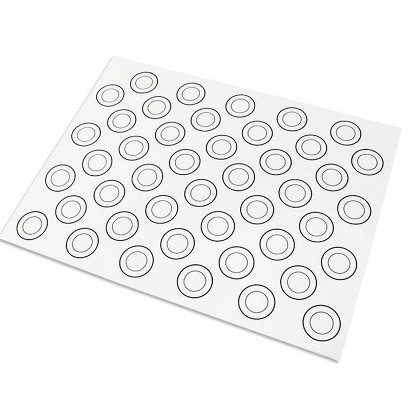 Alfombrilla de silicona para masa de 40x30cm, 44 círculos para horno de repostería, hoja para hornear Pasta, tapete antiadherente para herramientas de pastel