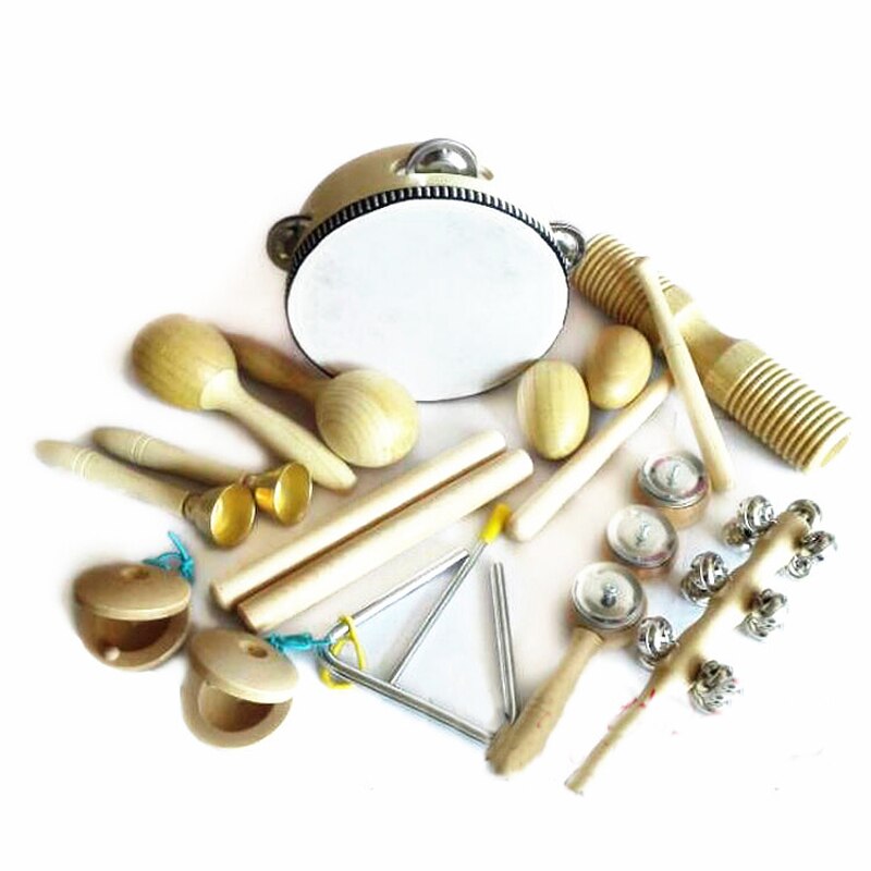 10 typer børneinstrumenter kit børn førskoleoperation musikalsk legetøjsinstrumenter sæt