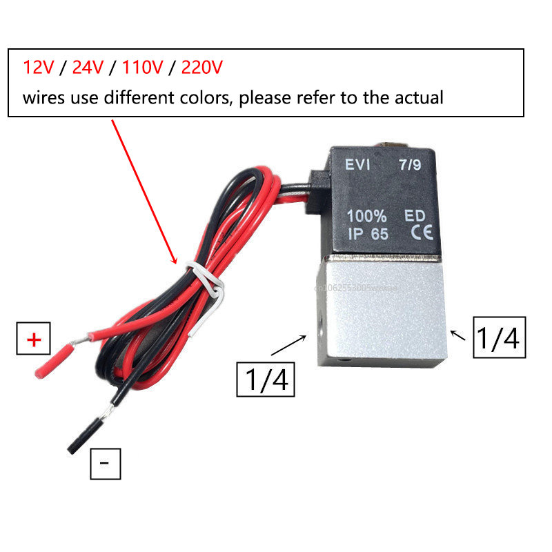 Normaal Gesloten 1/4 "Magneetventiel DC 12V 24V Pneumatische Positie Spoel Legering Intern Elektrisch AC 110V 220V voor Lucht Water Olie