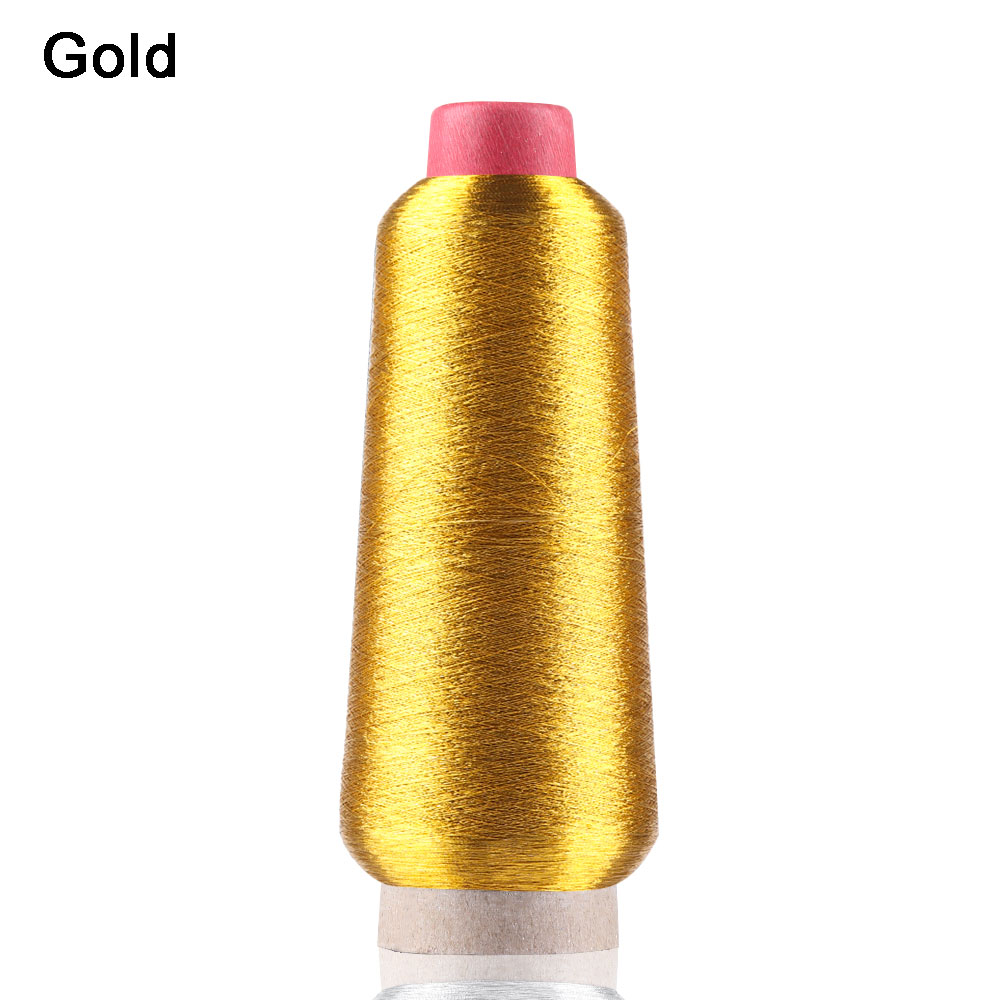 Gold/Silver Embroidery Threads Computer Cross-stitch Thread 3000M Sewing Thread Line Textile Metallic Yarn Woven Line: Gold