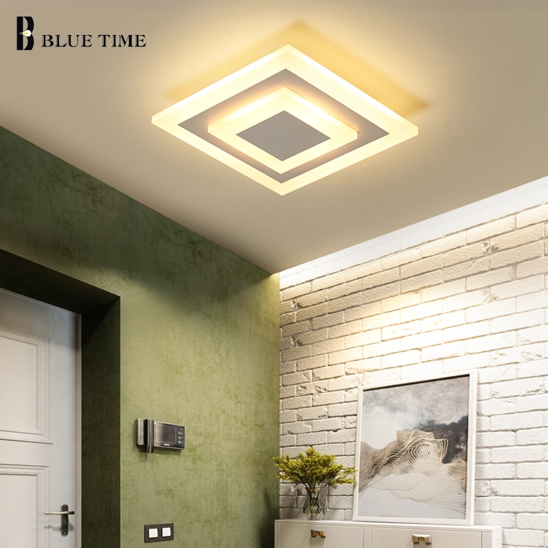 Firkantet moderne lysekrone ledet 10w loftmonteret lysekrone belysning til stue stjerne lampe korridor lys soveværelse køkken