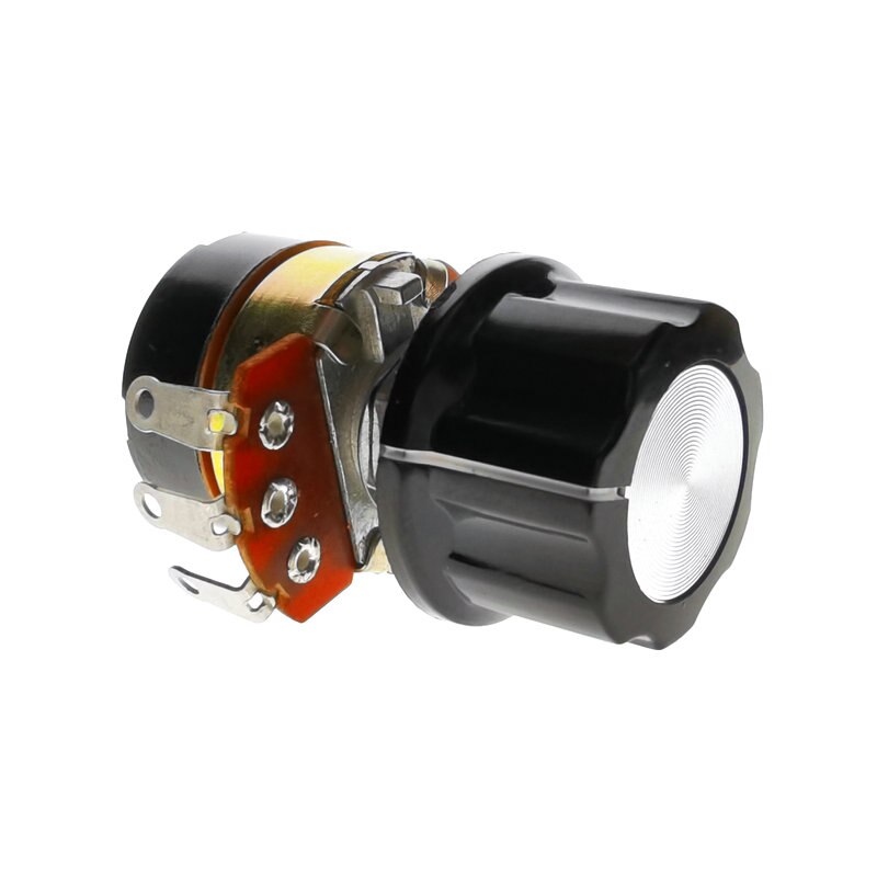 1Pcs Single Potmeter Met Schakelaar Potentiometer Snelheid Gouverneur 5K 10K 20K 50K 100K 500K Ronde Gat As Lengte 20Mm