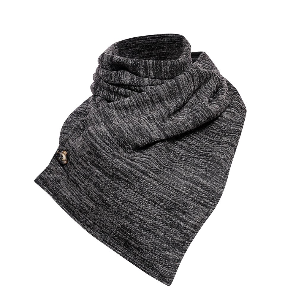 4# Winter Women Solid Scarf Retro Imitation Cashmere Snood Scarf Soft Wrap Casual Multifunctional Warm Scarves Shawls