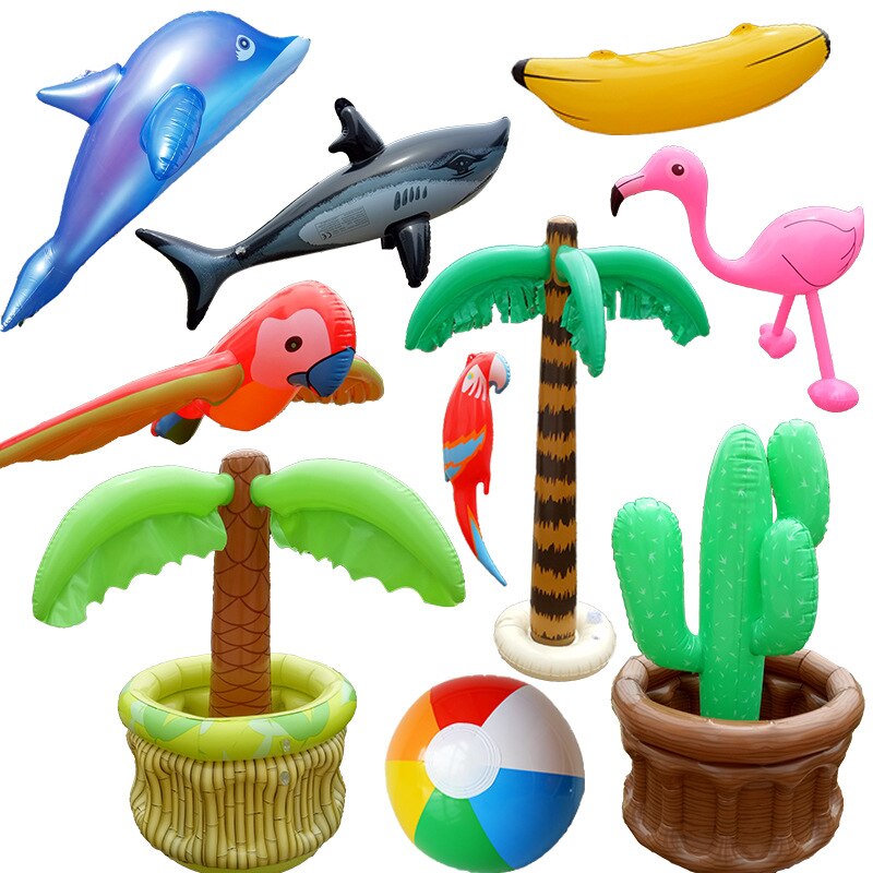 Inflatable Coconut Tree Ice Bucket Inflatable Dolphing Palm Tree Parrot Shark Party Event Props Inflatable Cactus