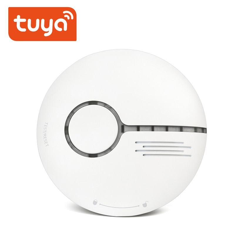 Tuya røykvarsler frittstående wifi røyk temperatur detektor sensor for smart hjemmekontor trådløs røyk sensor alarm system