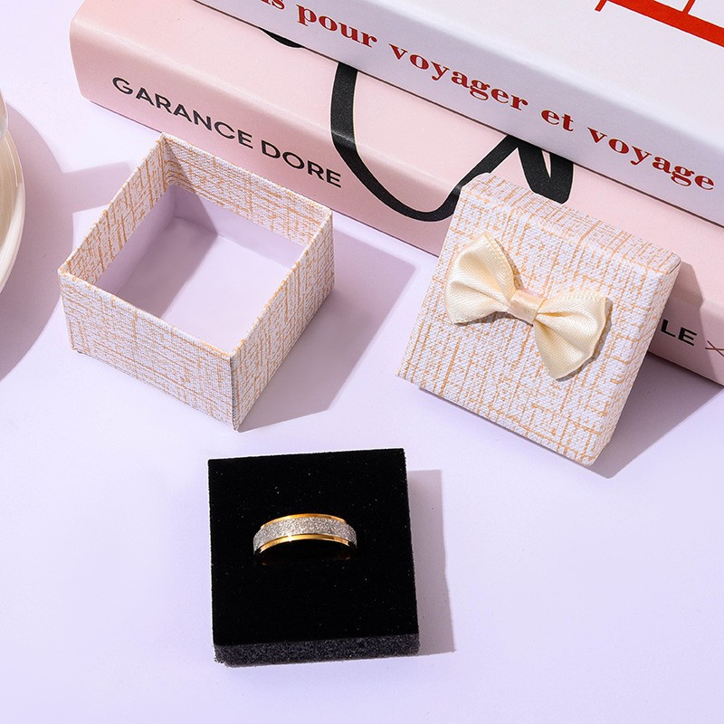 Rosett smyckesförpackning örhängen ring halsband armband display förvaringsfodral smyckesorganisation 5 x 5 x 3.5cm