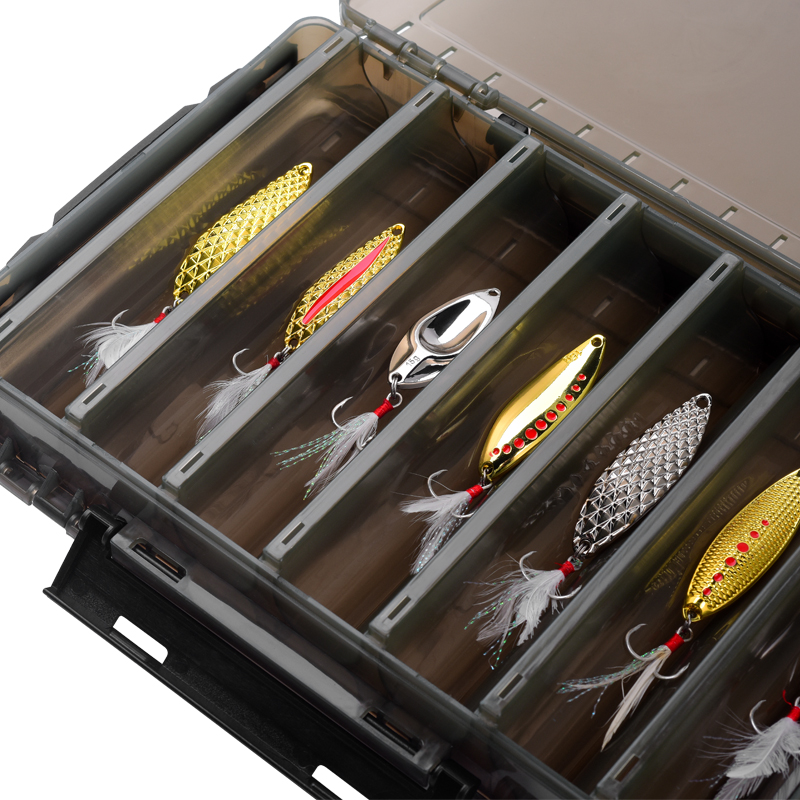 LINNHUE Plastic Fishing Lure Box Double Sided 14 C... – Grandado