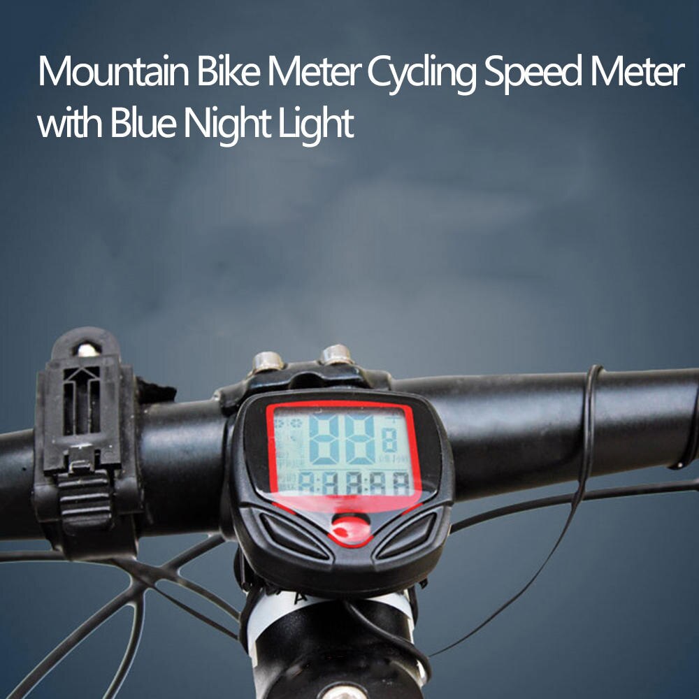 Mountain Bike Bicycle Code Table Riding Speedometer Odometer with Blue Night Light