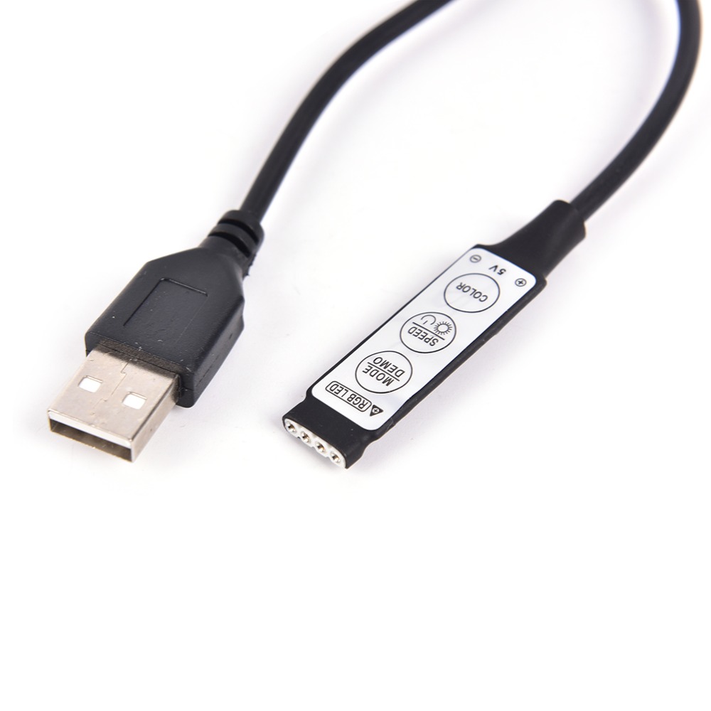 Dc 5v 6a 30w usb ledet rgb kontroller mini 3 nøkkel fjernkontroll mørkere til 5v rgb ledet stripe lys