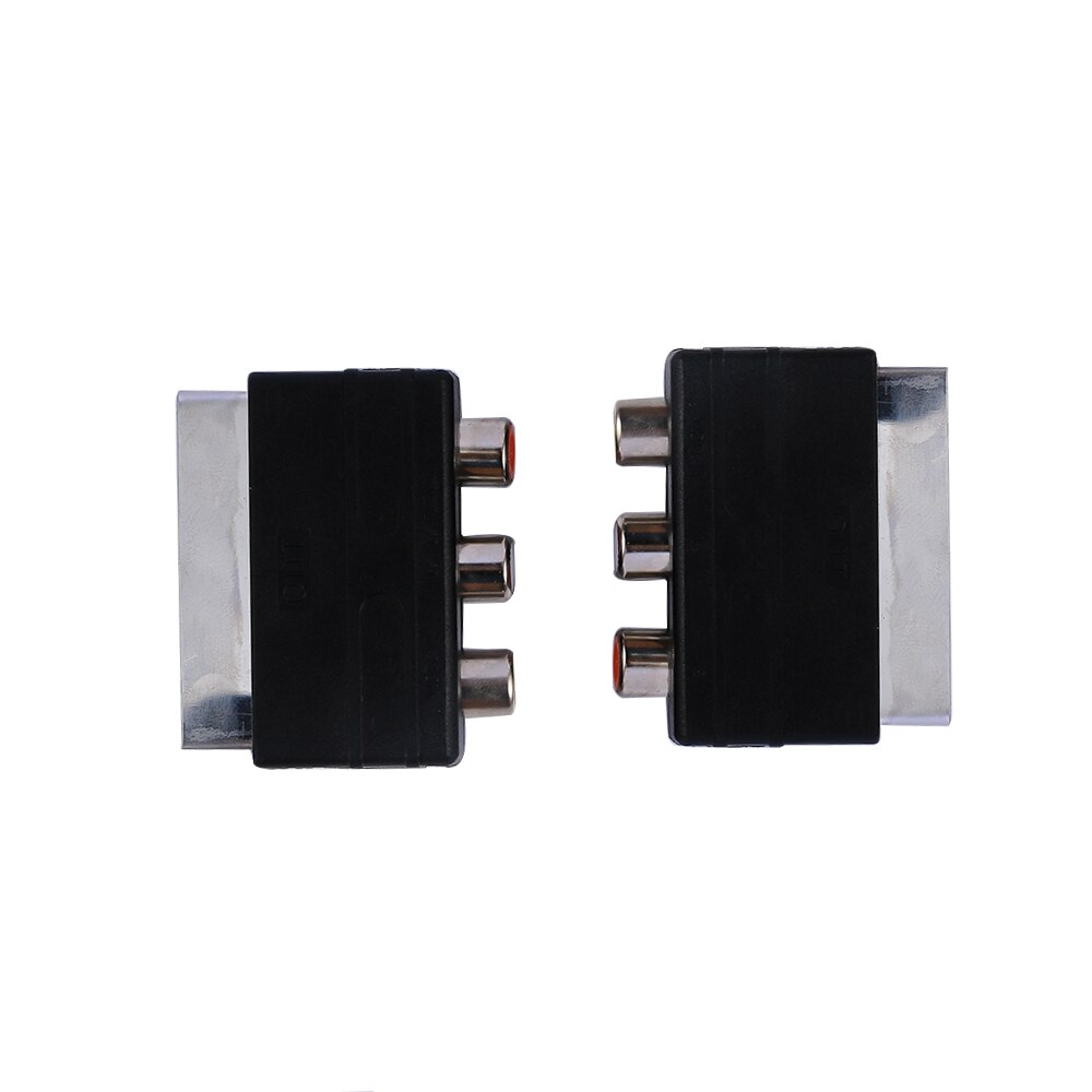 20 Pins SCART Stekker Naar 3 RCA Vrouwelijke AV TV Audio Video Adapter Converter voor TV DVD