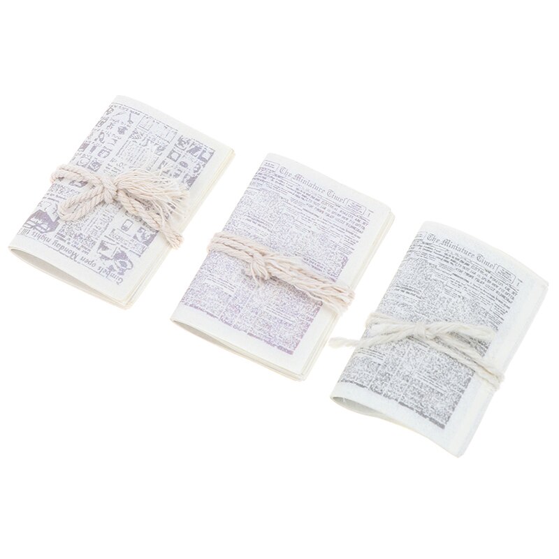 Schattige mini 1:12 poppenhuis miniatuur simulatie 1 bundel kranten poppenhuis miniatuur boek voor fantasiespel speelgoed accessoires