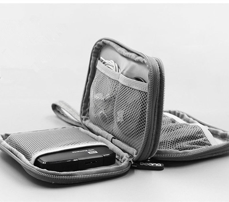 Travel Digital Case Electronics Accessories Bags USB Drive Charger Cable Organizer Storage Pouch Case Portable Insert Case: C
