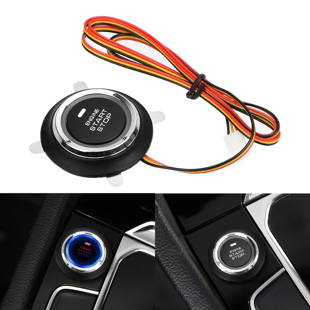LEEPEE Universal 12V Keyless Car-styling Entry Ignition Starter Switch Auto Replacement Auto Car Engine Start Stop Push Button