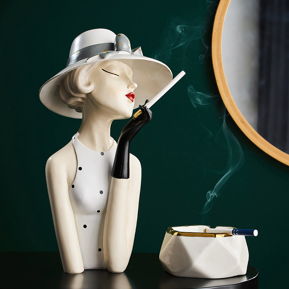 Sculpture de femme en résine d'art moderne, Statue de personnage, décor de salon, accessoires de décoration pour la maison