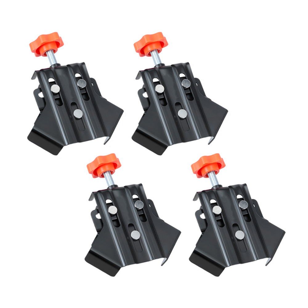 1/4 st 90- graders hörnklämmor för träbearbetning, snabbjusterbara, fjäderbelastade träbearbetningsklämmor, skåp, fotoinramning: Brun