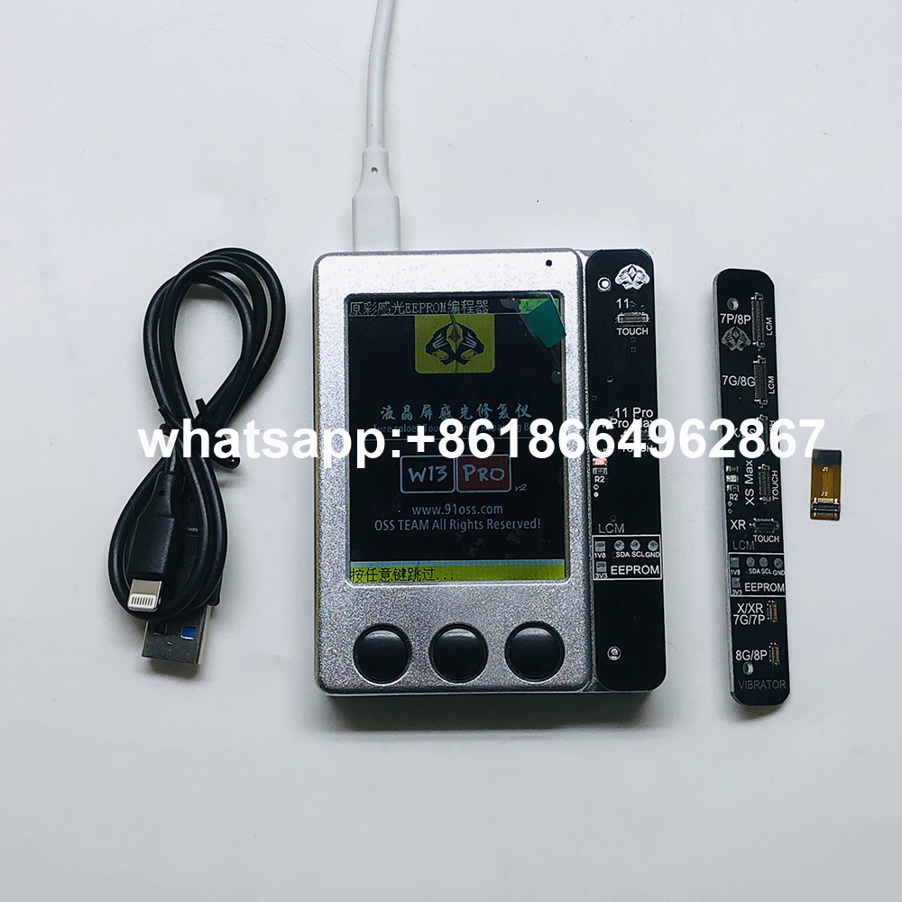 W13 pro  v2 lcd programmeur lichtsensor true tone kalibratie batterij data clear tool voor iphone reparatie toolsets