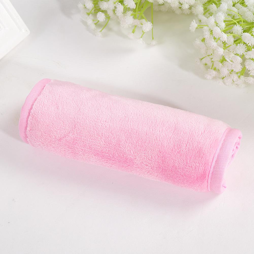 Myk gjenbrukbar ansiktsrengjøring mikrofiberhåndkle makeup remover pute klut ansikts håndklær skjønnhetsprodukter for kvinner makeup remover klut: Rosa