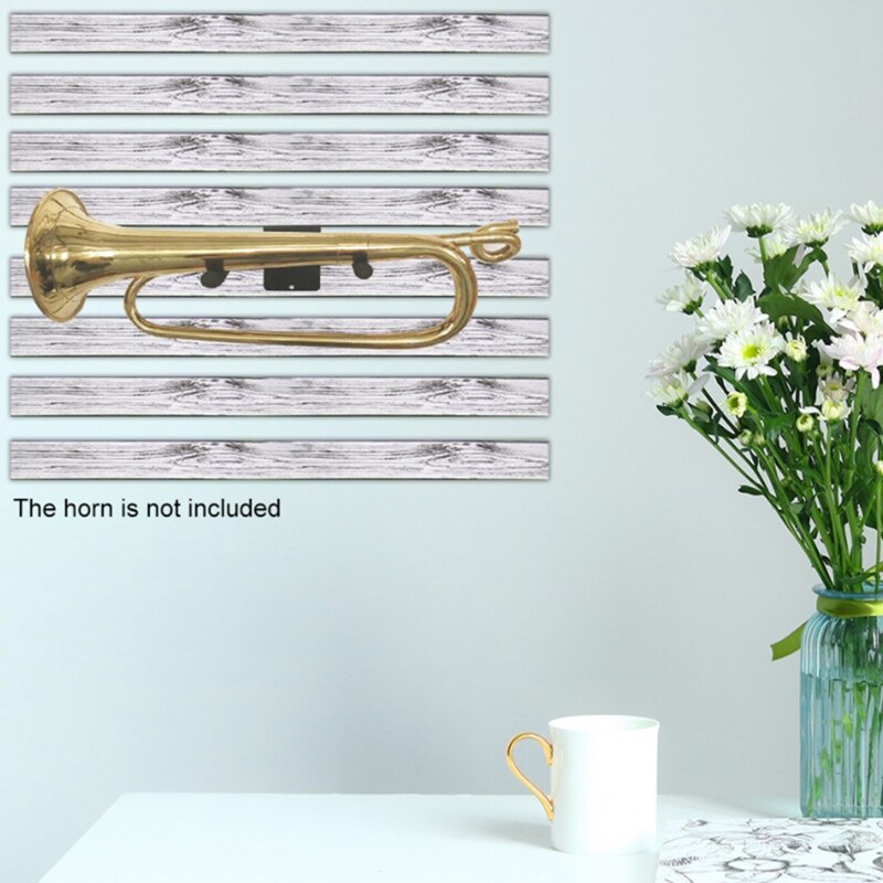 Horizontal Wall Mount Trumpet Holder - Stand for All Trumpets Including Piccolo and Pocket Trumpet - Musical Instruments