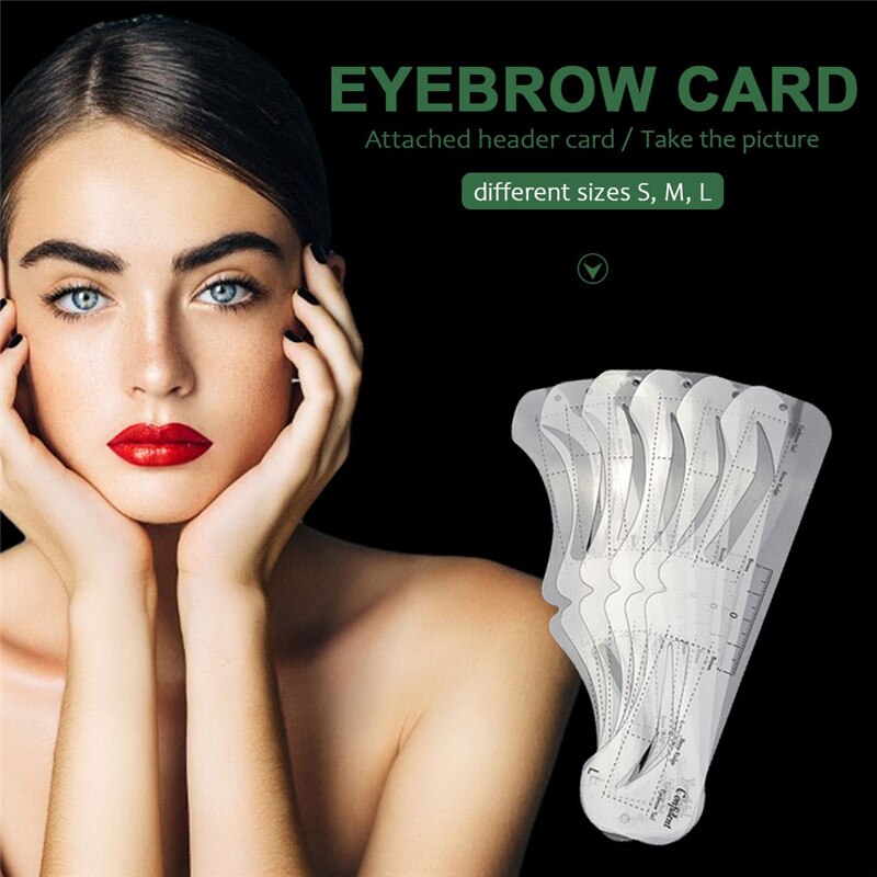 6Pcs/set Reusable Eyebrow Stencil Eyebrow Shaping Stencils Grooming Kit Makeup Shaper Set Template Tool