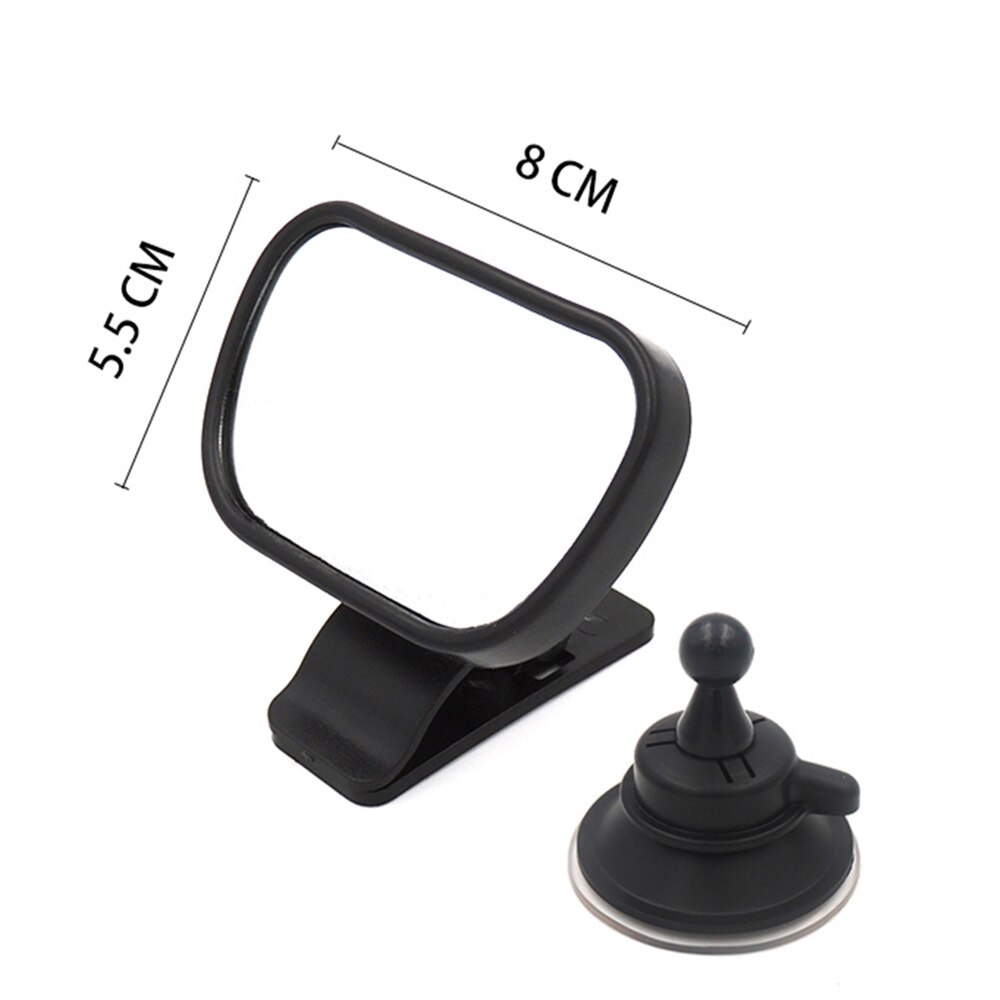 Espejo retrovisor para coche de bebé, ventosa de seguridad a prueba de golpes para asiento trasero, parabrisas o Clip para coche