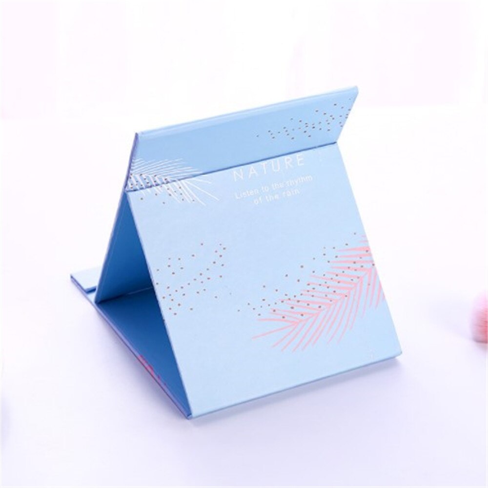 Espejo plegable de maquillaje para dormitorio, vestidor de escritorio de libros, bonito espejo grande portátil plegable para estudiantes, espejo plegable de escritorio: Style 6