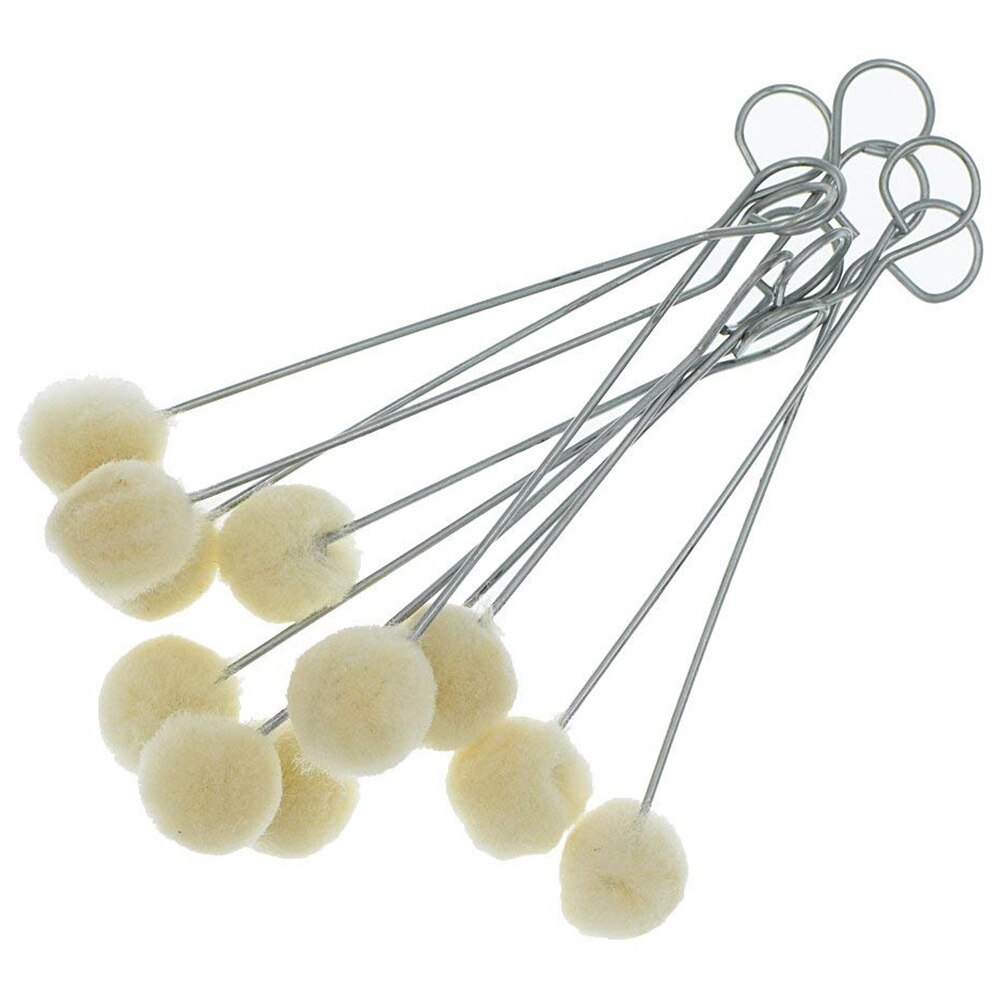 50 Stuks Wol Daubers Bal Borstel Lederen Dye Dauber Verven Applicator Met Metalen Handvat Voor Diy Ambachten Projecten: Default Title