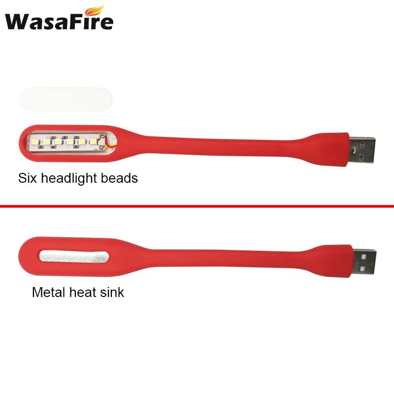 Muti-färg mini ledde usb nattbelysning flexibel bok läslampa bärbar ficklampa belysning för power bank telefon laptop