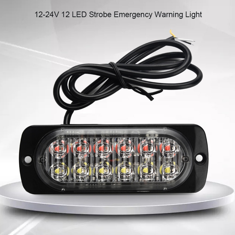 12-24 V camion voiture 12 LED Flash stroboscope voyant lumineux clignotant