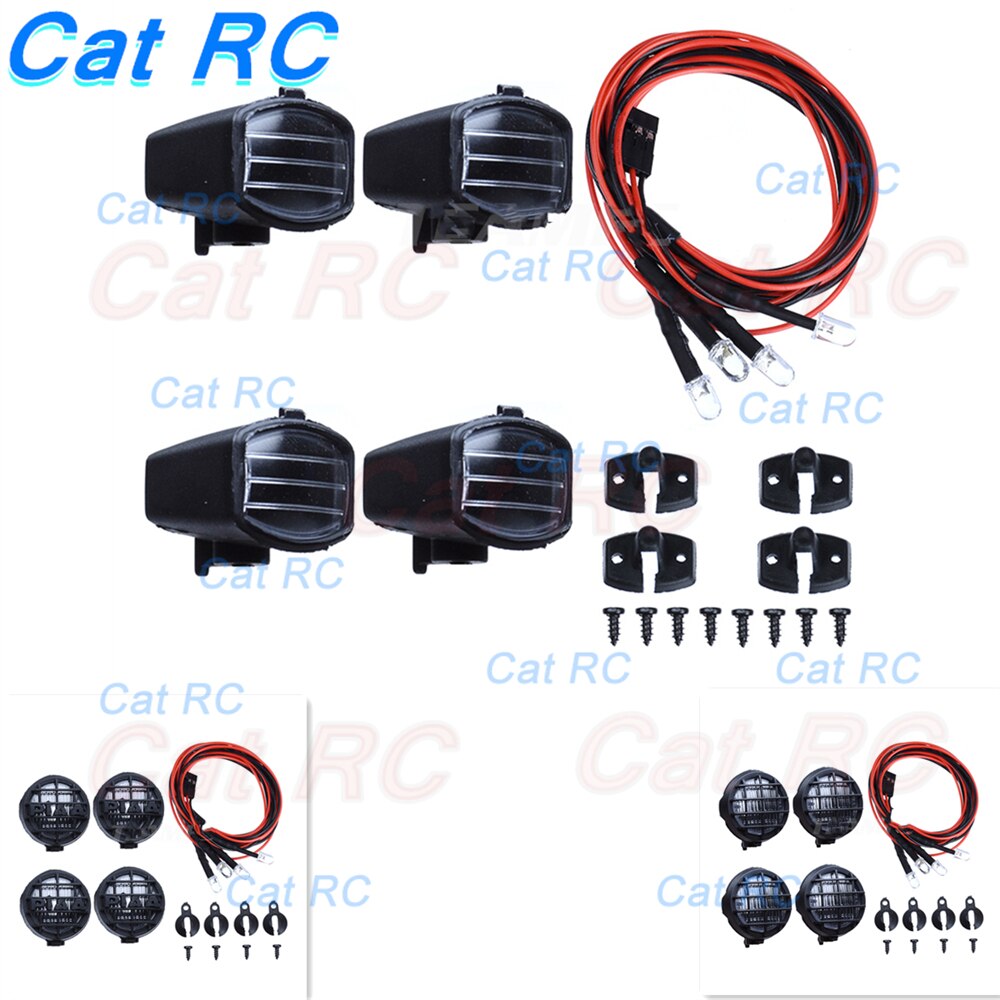1set Led Spotlight paralume per tetto per auto cingolata 1/10 RC TRX4 Defender RC4WD D90 D110 Axial Scx10 90046 CC01 catRC