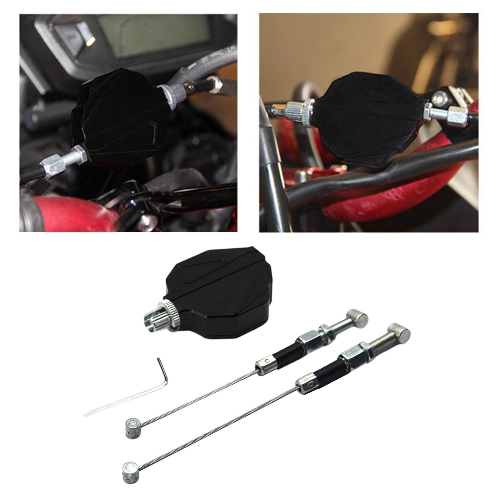 Durable Motorcycle CNC Stunt Clutch Pull Cable Lever Replacement Easy Pull System (Aluminum Alloy Material)