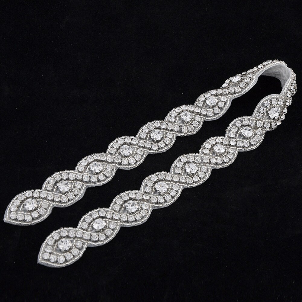 ZMS10 Hochzeit Gürtel Braut Gürtel Silber Diamant Gürtel Hochzeit Zubehör Gürtel für Frauen Hochzeit Kleid Schärpe für Abend Party Kleider: Applikationen