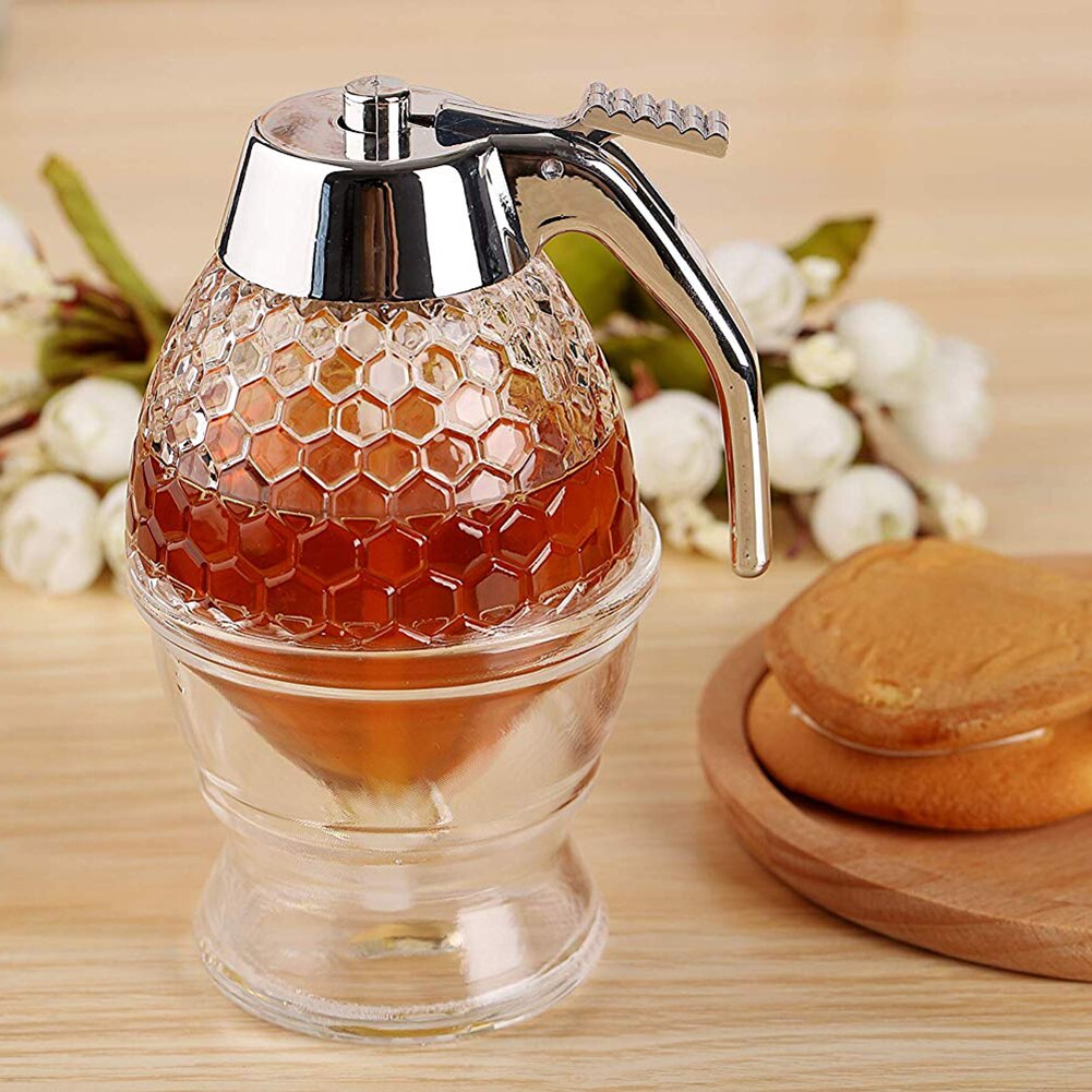 Honning dispenser sirup grytepress type sukkerbeholder krukke frokost honningkrukke beholder oppbevaring gryteklut kjøkkentilbehør