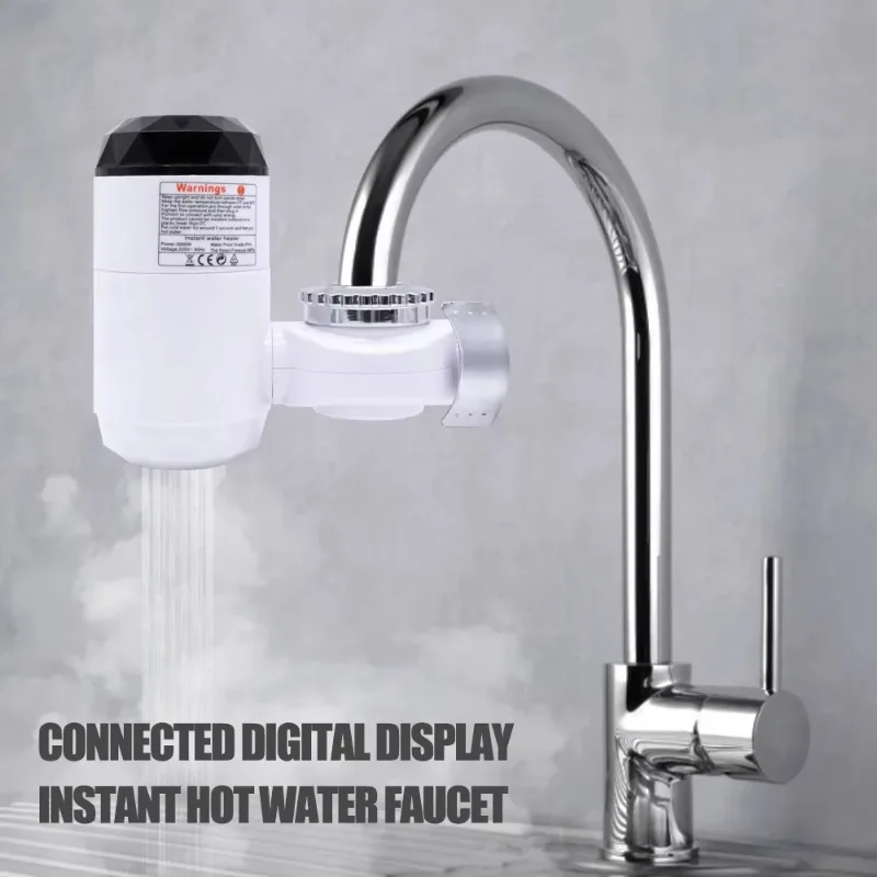 Kitchen Instant Eectric Water Heater Tap Water Faucet Heater Cold Heating Faucet Tankless Instantaneous Water Heater Home