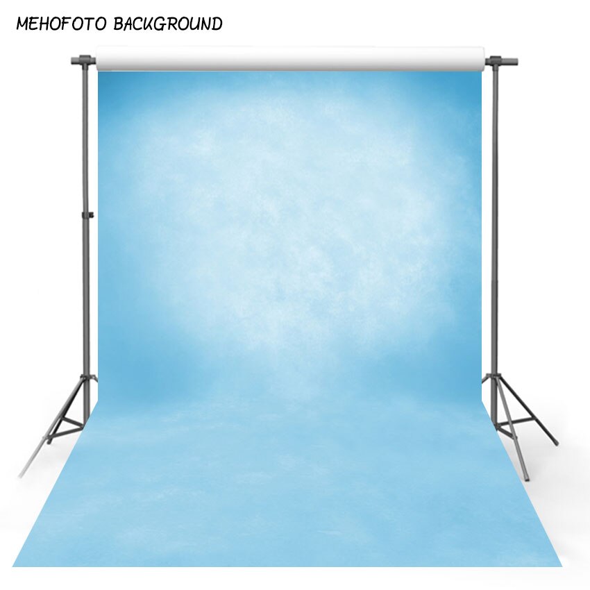 MEHOFOTO Thin Vinyl Photography Background Computer Printed Blue Pure Color texture wall Backgrounds for Photo Studio