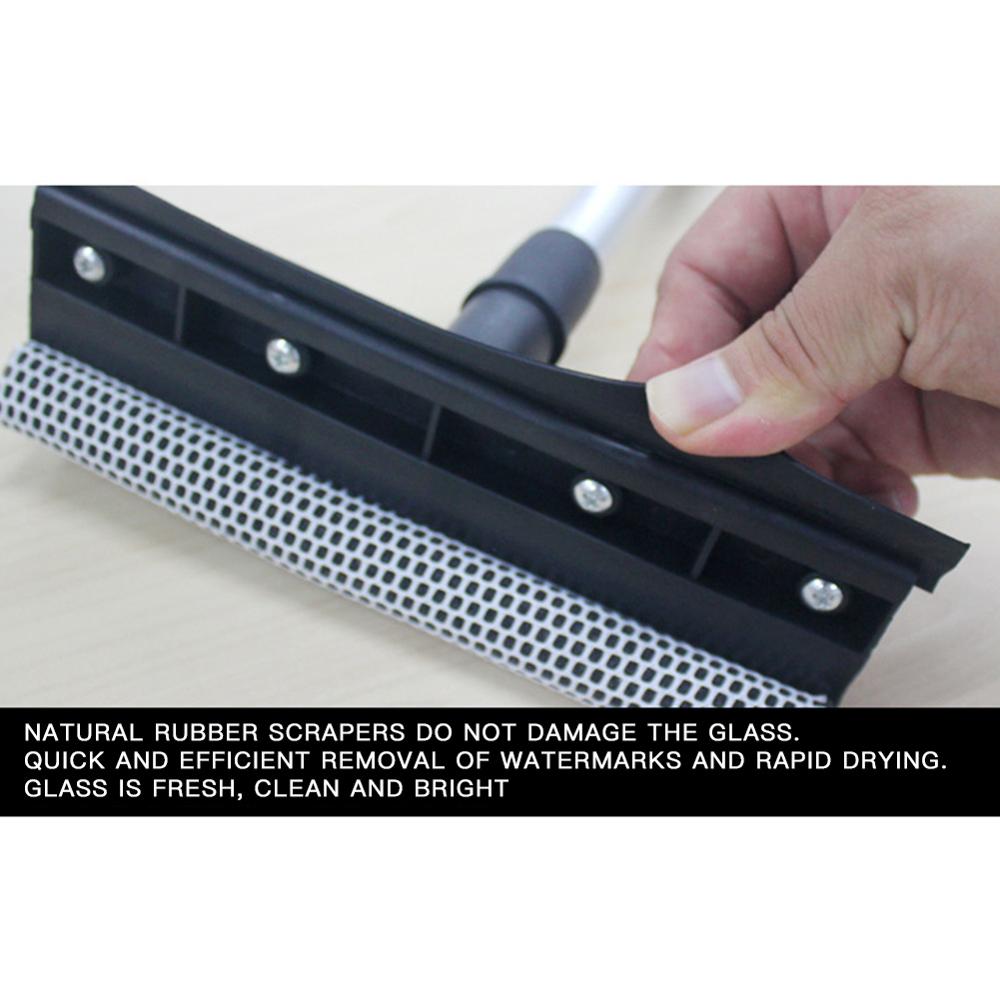 Car Glass Scraping Retractable and Detachable Handle Windshield Squeegee Rubber and Sponge Cleaning Tool