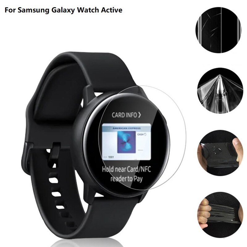 2Pc Soft Ultra-Dunne Hydrogel Film Voor Samsung Galaxy Horloge Actieve 1 2 40Mm 44M Active2 3D Ronde Rand Screen Protector Volledige Cover