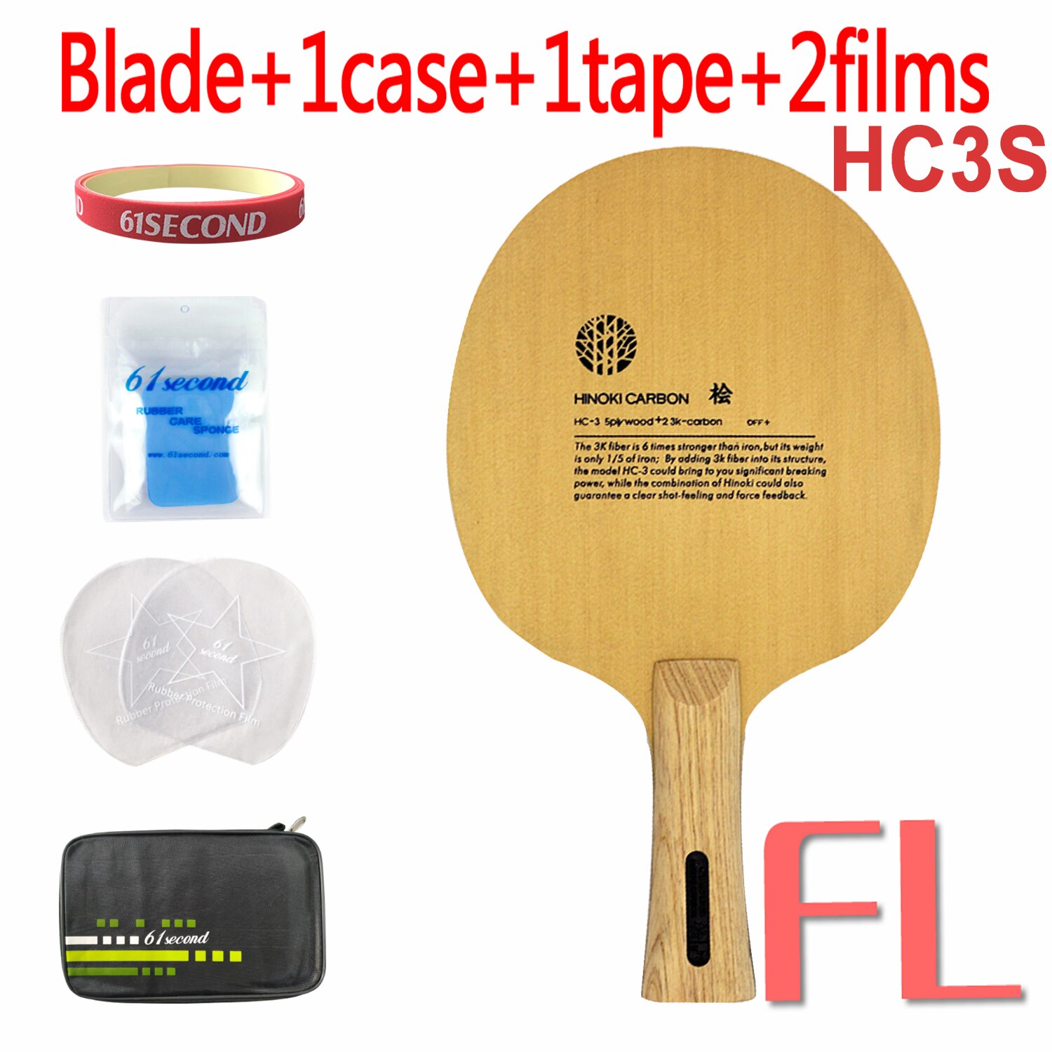 Sanwei HC.3 HC 3 HC-3 HC-3S HC3S Table Tennis PingPong Blade: HC3S FL with FM