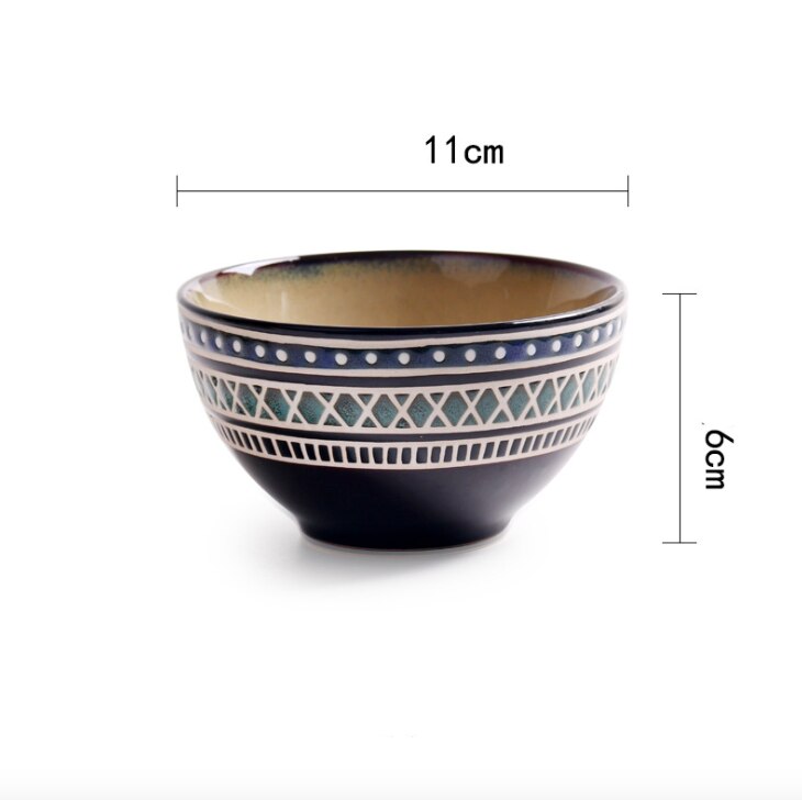 Cartoon Dinner Plate Set Ceramic Kitchen Plate Breakfast Tableware Set Food Dishes Rice Salad Noodles Bowl Soup Cup Kitchen: 5