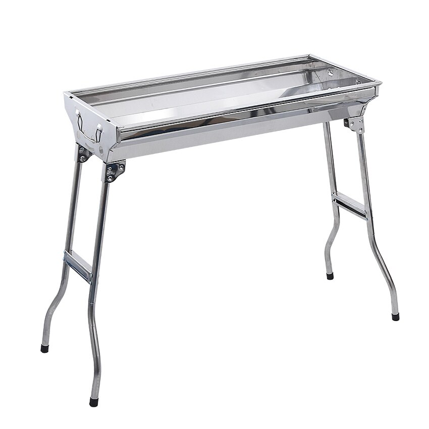 Neue Holzkohle grillen Tragbare und faltbare Grill für braten fleisch und shish Kebab, starke edelstahl Material Grill 5 oder mehr