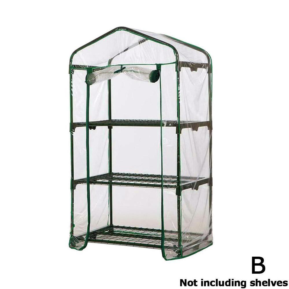 Warm Garden Greenhouse PVC Plant Cover Clear PVC Warm Plant Iron Mini Greenhouse Household Stand) Garden (without Tier Cove V4U3: 69x49x126cm