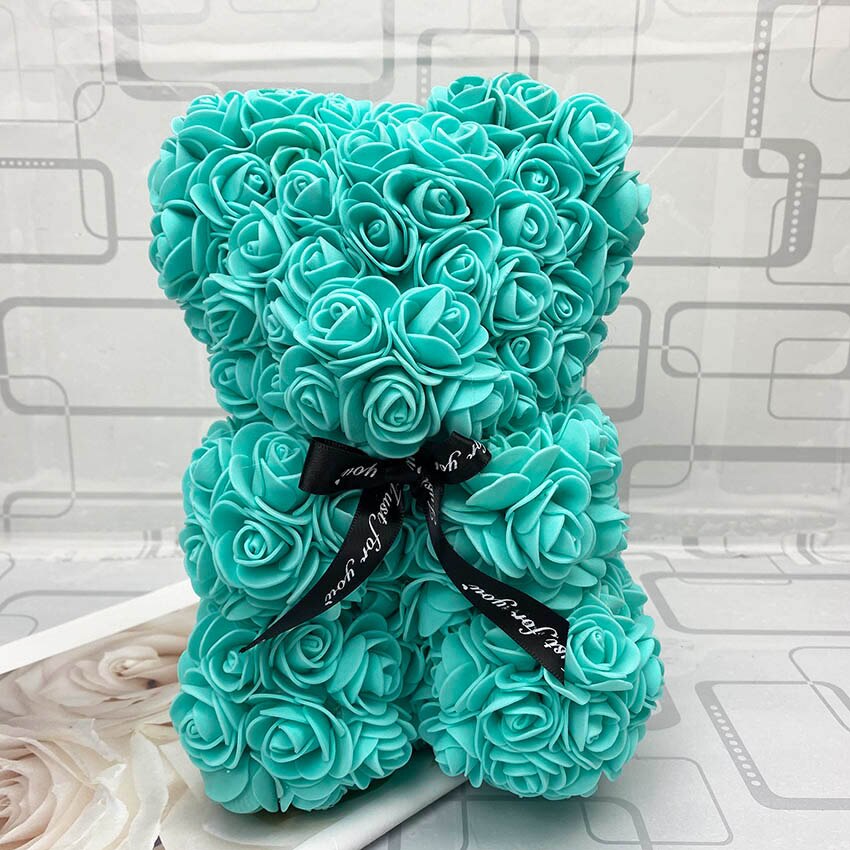 25cm rose bjørn bamse kunstige skum roser til vindue display evig rose evige blomst bryllup valentines: Tiffany 25cm ingen æske